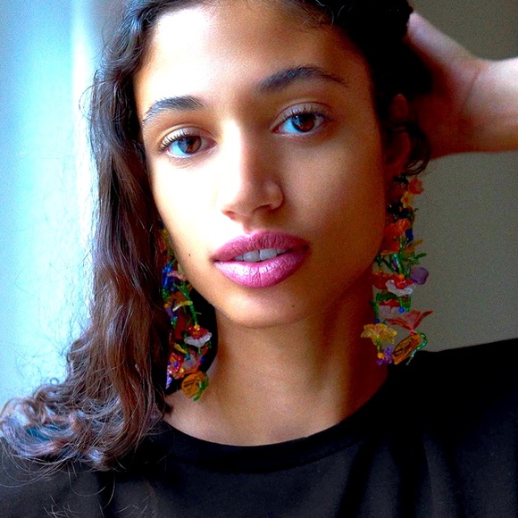 🍋2/$30 New Zara Cascading Flower Drop Earrings - Picture 2 of 8